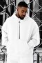 3 Yarn Combed Cotton Airplane Printed Large Size Sweatshirt
