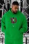 3 Thread Combed Cotton Number 10 Football Printed Large Size Sweatshirt