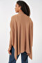 Women's Slit Knitwear Poncho Sweater Biscuit 1222 - 4