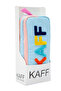 01108 Blue Color Pink Zipper Waterproof Fabric Double Compartment Pen Holder Pencil Case