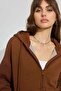 سويت شيرت بني للنساء بسحاب SH263 - 3