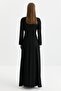 Stone and Flower Detailed Dress Black - 4