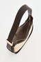 Contrast Canvas Shoulder Bag Beige - Brown - 4