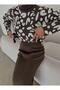 Speckled Full Fisherman Skirt-Sweater Women's Knitwear 2-Piece Set - 3
