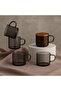 Set of 6 Smoked Glass Mug Coffee Cup – Heat Resistant, Minimal Design, 120 Cc - 5