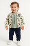 Infant Boys Space Race 3-Piece Fleece Set – Cream & Navy