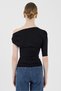 Black Shoulder Accessory Detailed Half Sleeve Blouse 2490 - 5