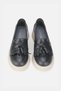Women's Anthracite Patent Leather Genuine Natural Leather 36-41 Size Tasseled Loafer Shoes - 4