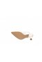 Velora White Patent Leather Thin Heeled Gold Buckle Heeled Shoes - 4