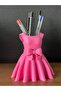 Dress-Shaped Makeup Brush Holder and Pen Holder Box Brush Organizer Decorative Makeup Desk Organizer - 6