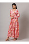 Hand Embroidered Lucknowi Chikankari Printed Mulmul Cotton Jalabiya-AL3936 - 5