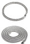 Flat Close Spaced Thin Men's Steel Chain Necklace and Bracelet Set 3mm Eck13S