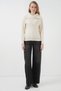 Women's Wide Collar Knitwear Sweater Cream 1246 - 2