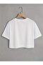Heart Printed Crop T-Shirt for Women - 3