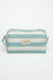 Marina Duck Fabric Large Size Lined Makeup Bag Travel Bag Nile Green