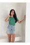 Stripe Detailed Short Sleeve Knitwear Blouse - 5