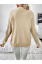 Baklava Patterned Buttoned Model Woven Detailed Long Sleeve Knitwear Cardigan - 5