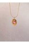 Women's Steel Gold Heart Motif Vintage Necklace