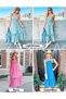 Summer Dress 2023 Women's Sleeveless Square Neck Smocked High Waist Ruffle Hollow Out Flowy A-line - 6