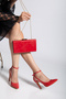 Women's Portfolio Box Red Skin Bag - 2