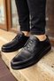 Mn003 - Dst Classica Pelle Di Cuoio Men's Shoes Black