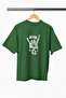 Oversize Ac/Dc Printed Green Men's T-Shirt - 2