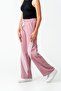 Girls' Wide Leg Pocketed Comfortable Cut Combed Cotton Sweatpants - 2