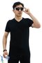 Men's Slim Fit V-Neck T-Shirt - Slim Fit Basic Casual T-Shirt Black