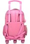 Kids 18" shiny trolley & backpack set with insulated lunch bag, pencil case, pink heart design. - 4