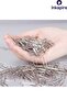 No:3 Metal Paper Clips 100 Pieces 1 Pack Nickel Plated Stainless Paper Clips Durable Iron Bookmark Number 3 Clamp - 2