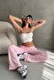 Elastic Waist Tied Waterway Stripe Wide Leg Pants - High Waist Comfortable Textured Knitted - 7