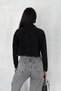 Women's Black Short Denim Jacket – Street Chic with Fray Details - 4