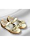 Girl Child Gold Gold Orthopedic Sole Bow Ballerina - 3