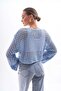 Women's Loose Mesh Short Sweater 255196 - - 5