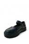 815 Orthopedic 100% Genuine Leather Lightweight Girls Preschool Black Ballerinas - 3