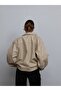 Women's Masculine Oversize Bomber Thin Leather Jacket - 5