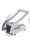 Stainless Steel Potato Slicer, French Fry Cutter, 2 Blades, for Potatoes, Carrots, Cucumbers, Onions - 8