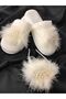 Special Design Feathered Pearl Maternity Slippers and Floral Crown, Women's Maternity Set