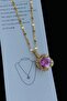 Zircon Stone Patterned Women's Stainless Steel Necklace