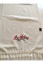 Embroidered Authentic Organic Fringed Soft Linen Runner 47X120 cm - 5