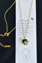 Zircon Stone Patterned Women's Stainless Steel Necklace