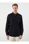 Regular Fit Long Sleeve Dobby Men's Shirt