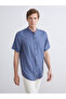 Esvab • Modern & Distinctive Standard Fit Stand Collar Short Sleeve Men's Shirt