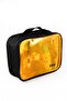 Large Size Thermal Insulated Black Makeup Bag with Orange Transparent Cover - 3