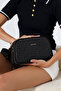 Just Polo Stylish Black Women's Shoulder Bag with Adjustable Strap and 5 Compartments - 2