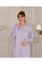Wide-Cut Sleeves with Cuffs in Quality Cotton Fabric, Pink Heart Printed Winter Nightgown - 6