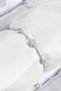 Brass Zircon Stone Snowflake Model Silver Color Elevator Women's Bracelet - Ebj250816W37429