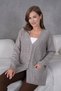 Women's Mother's Knitwear Wool Cardigan with Pocket Detail - 5