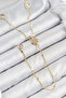 Brass Zircon Stone Polar Star Model Gold Color Y Necklace - Ebj250816W37242