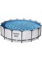 Steel Pro MAX Frame Pool Complete Set with Filter Pump Diameter 457 x 122 cm, Light Grey, Ro - 8